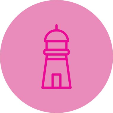 Deniz feneri. Web simgesi basit illüstrasyon