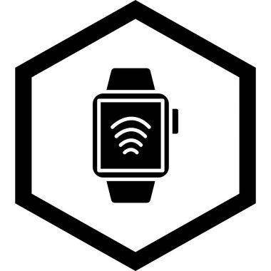 Akıllı saat. Web simgesi basit tasarım