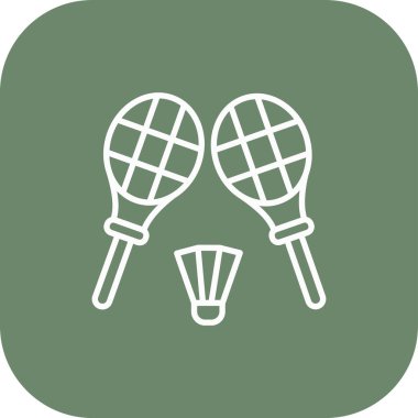 raket ve top çizgisi simgesi.