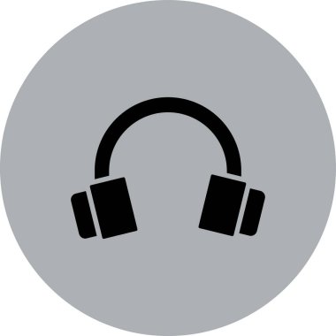 kulaklık simgesi vektör illüstrasyonu