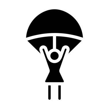 Hava balonu kabartma ikonu vektör illüstrasyonu