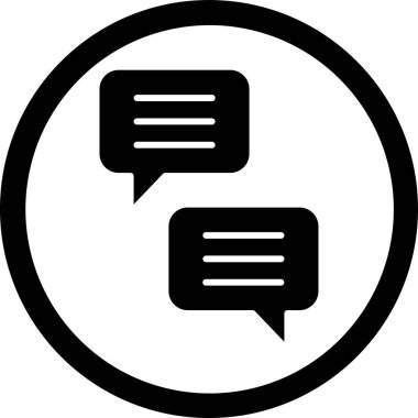 Sohbet simgesinin vektör illüstrasyonu