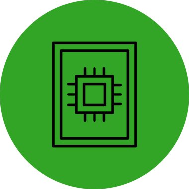 Benzersiz vektör çizgisi simgesi