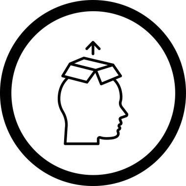 beyin ikonu vektör illüstrasyonu