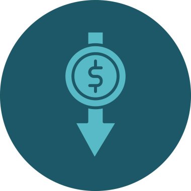 Dolar vektör sembolü düz simge