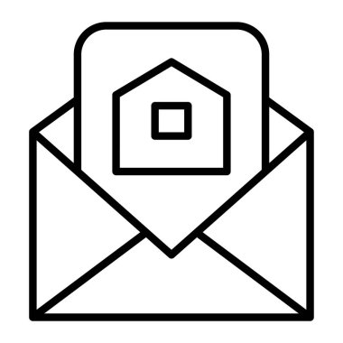 e- posta ileti simgesi. Beyaz arkaplanda izole edilmiş web tasarımı için ana harf ileti vektör simgesi