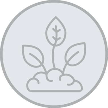 Bitki. Web simgesi basit illüstrasyon