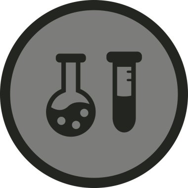 trend biçimi izole edilmiş arkaplanda test tübü simgesi