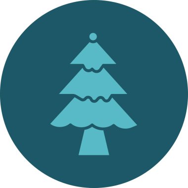 Yılbaşı ağacı. Web simgesi basit illüstrasyon