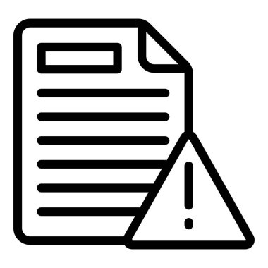 belge dosya simgesi ana hatları vektörü. belge belgesi