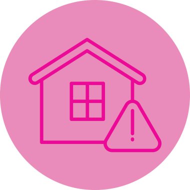 Ev. Web simgesi basit illüstrasyon