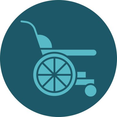 tekerlekli sandalye ikonu vektör illüstrasyonu