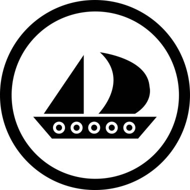 ship icon, vector illustration simple design