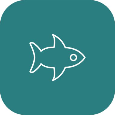 balık simgesi soyut bir grupta izole edildi