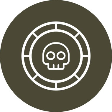 Kafatası. Web simgesi basit illüstrasyon