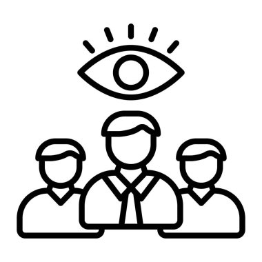 Vizyon vektör satırı simgesi