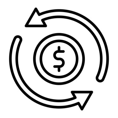 Ok vektör illüstrasyon tasarımı olan dolar parası