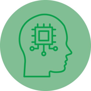 Beyin. Web simgesi basit illüstrasyon