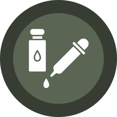 Tıbbi şişe simgesi, vektör illüstrasyonu