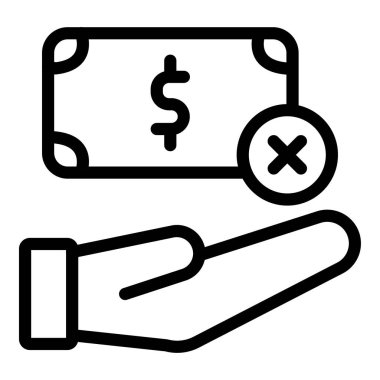 Doları para simgesi, vektör çizim