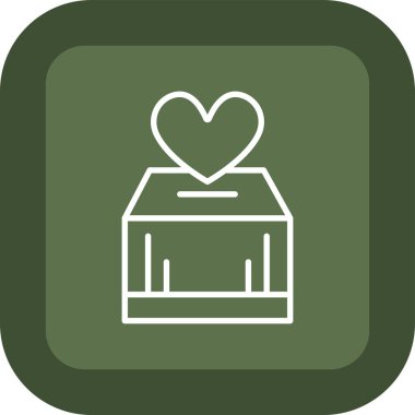 Kalp ikonu vektör illüstrasyonu