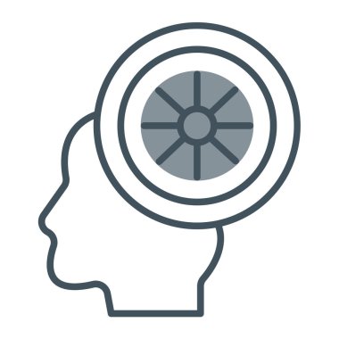 Beyin simgesiyle baş