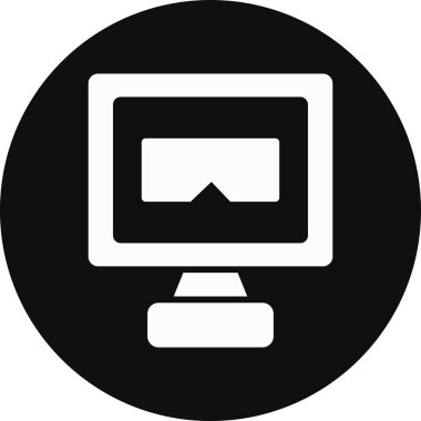 Ekran simgesini izle. Web için basit izleyici vektör simgeleri çizimi