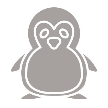 penguen çizgi film karakteri izole edilmiş ikon vektör tasarımı