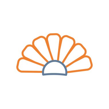 Deniz kabuğu simgesi, düz stil