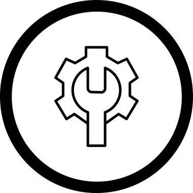 dişli simgesi vektör illüstrasyonu