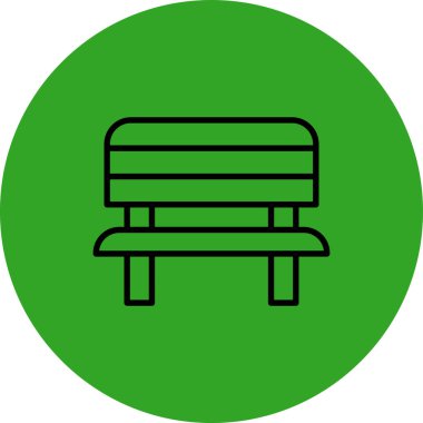 Sandalye. Web simgesi basit illüstrasyon