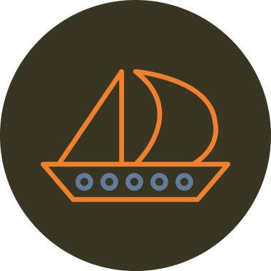 Gemi. Web simgesi basit illüstrasyon