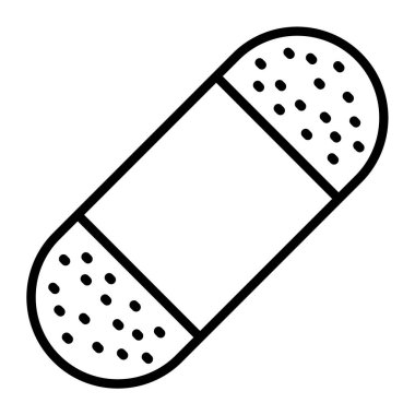 İlaç ikonu. Web için hap vektör simgesinin özet çizimi