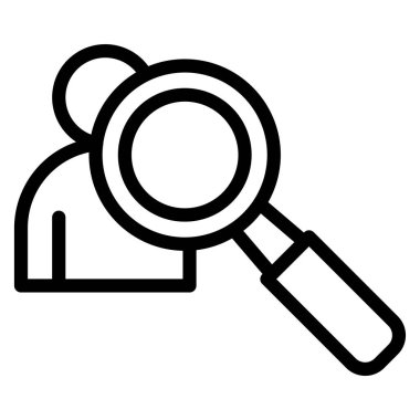 Büyüteç simgesini, anahat stili