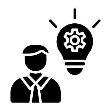 fikir ve yenilik simgesi, vektör illüstrasyonu