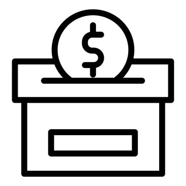 Dolar vektör illüstrasyonu, doldurulmuş tasarım