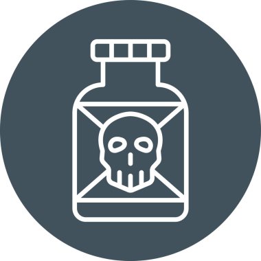 Zehirli şişe vektör simgesi kolayca değiştirilebilir ya da düzenlenebilir