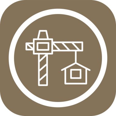 Yapı ve yapı simgelerinin vektör illüstrasyonu