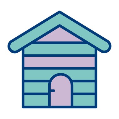 ev binası simgesi vektör illüstrasyon grafik tasarımı