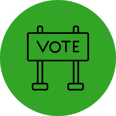 oylama vektörü düz simgesi