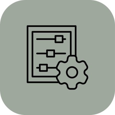 Projeniz için vektör ayarı simgesi