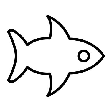 balık simgesi vektör illüstrasyonu