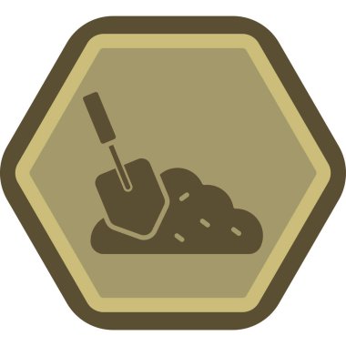 kürek simgesi vektör illüstrasyonu