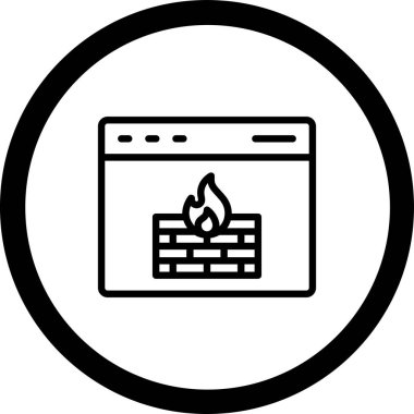 tarayıcı web simgesi, basit tasarım illüstrasyonu