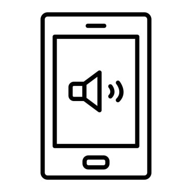 Müzik çalıcı simgesi vektör illüstrasyon tasarımlı akıllı telefon