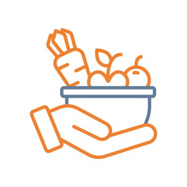 Havuç ve havuç renk çizgisi simgesi, sebze, sebze ve sebze konsepti, doğrusal işaret, beyaz arka planda vektör çizimi, web biçimi.