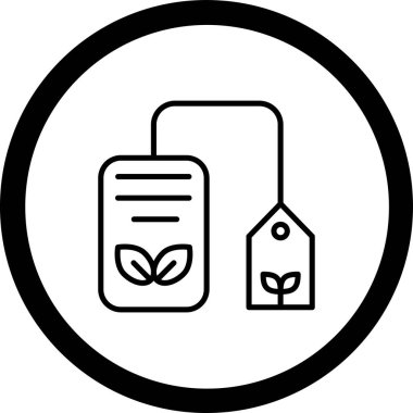 Poşetli bir bitkinin vektör çizimi