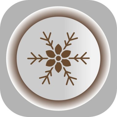 Güzel Kar Tanesi Kabartması Vektör Simgesi
