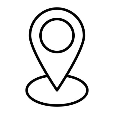 konum simgesi. beyaz arkaplanda izole edilmiş web tasarımı için konum haritası vektör simgesi