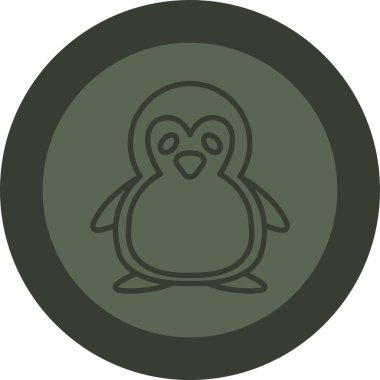 Bir kuş simgesinin vektör illüstrasyonu